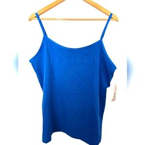 A New Approach Blue Spaghetti Strap Top NWT 1X